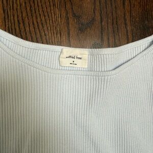 Aritzia Wilfred Free Light Blue Long Sleeve Dress